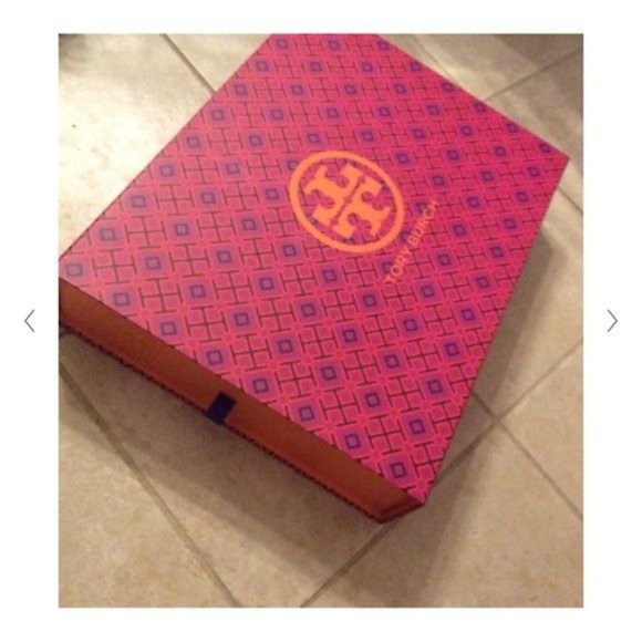 Tory Burch Storage Pullout Gift Box Orange Pink - Picture 1 of 3